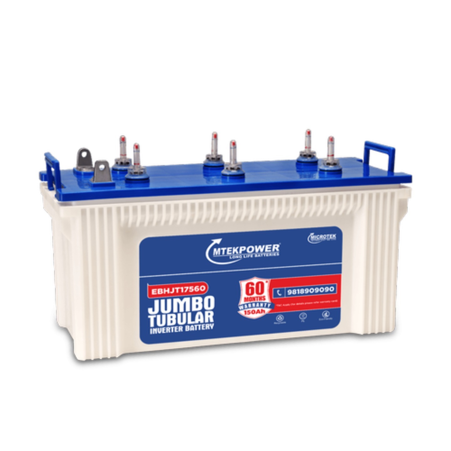 Microtek EBHJT 17560 150AH Jumbo Short Tubular Battery