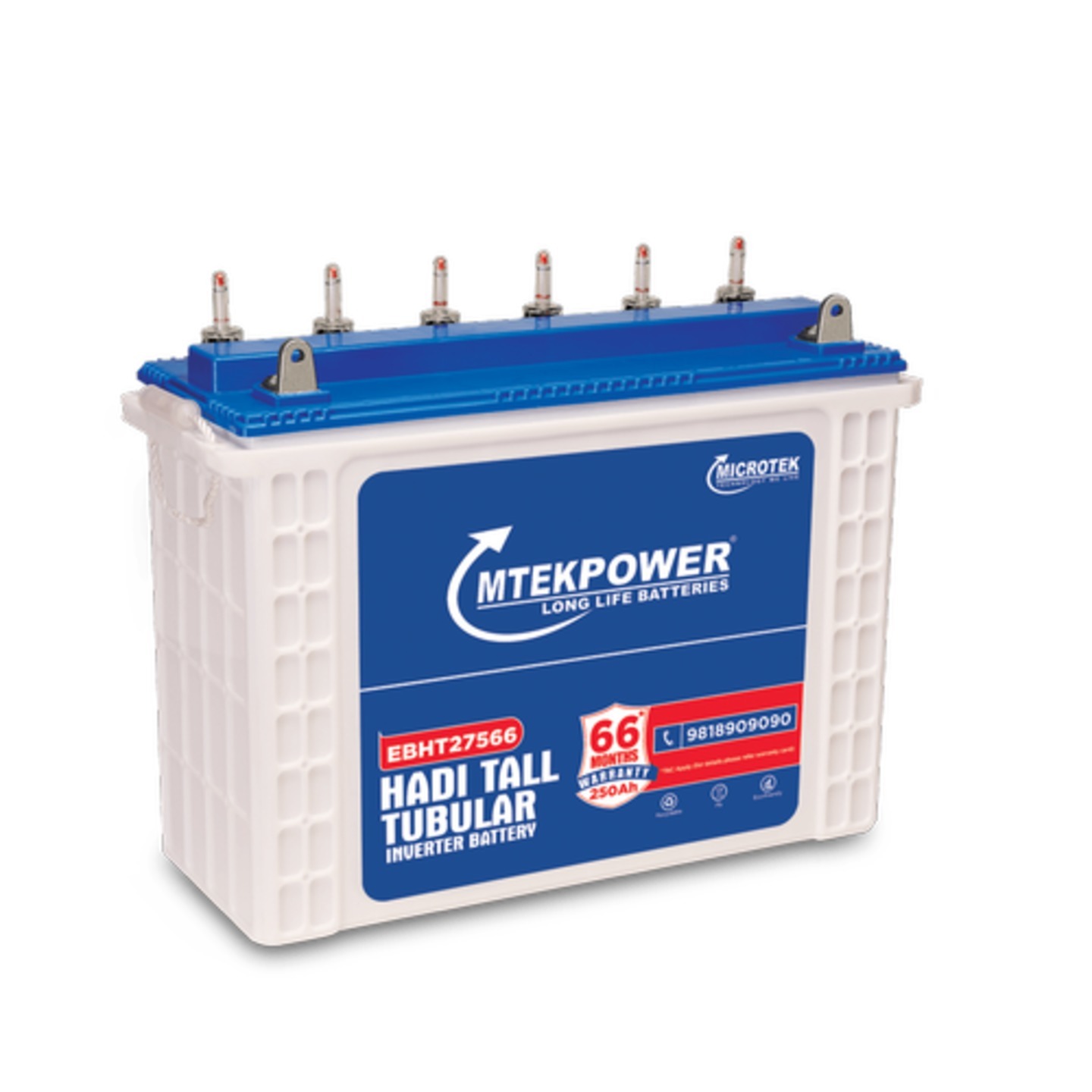 Microtek EBHT27566 250AH Mtek Power Tall Tubular Battery