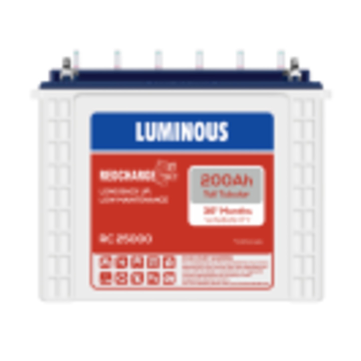 Luminous Red Charge RC 25000 200AH Tall Tubular Battery