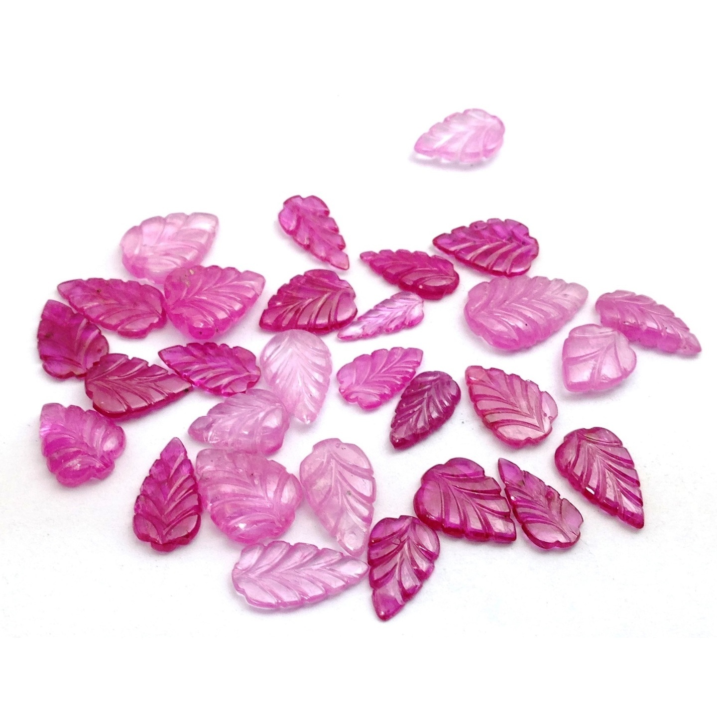 Handcarved leaves in Ruby