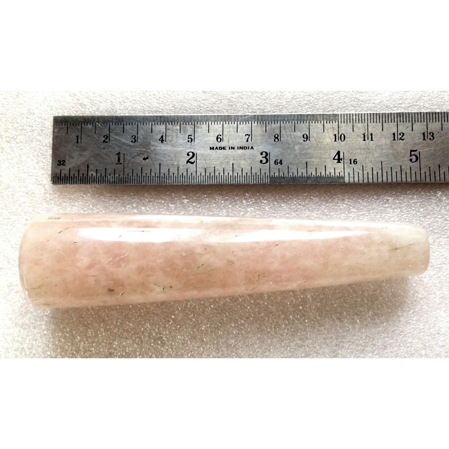 Natural Rose Quartz hand carved smoking Chillum with filter stone 