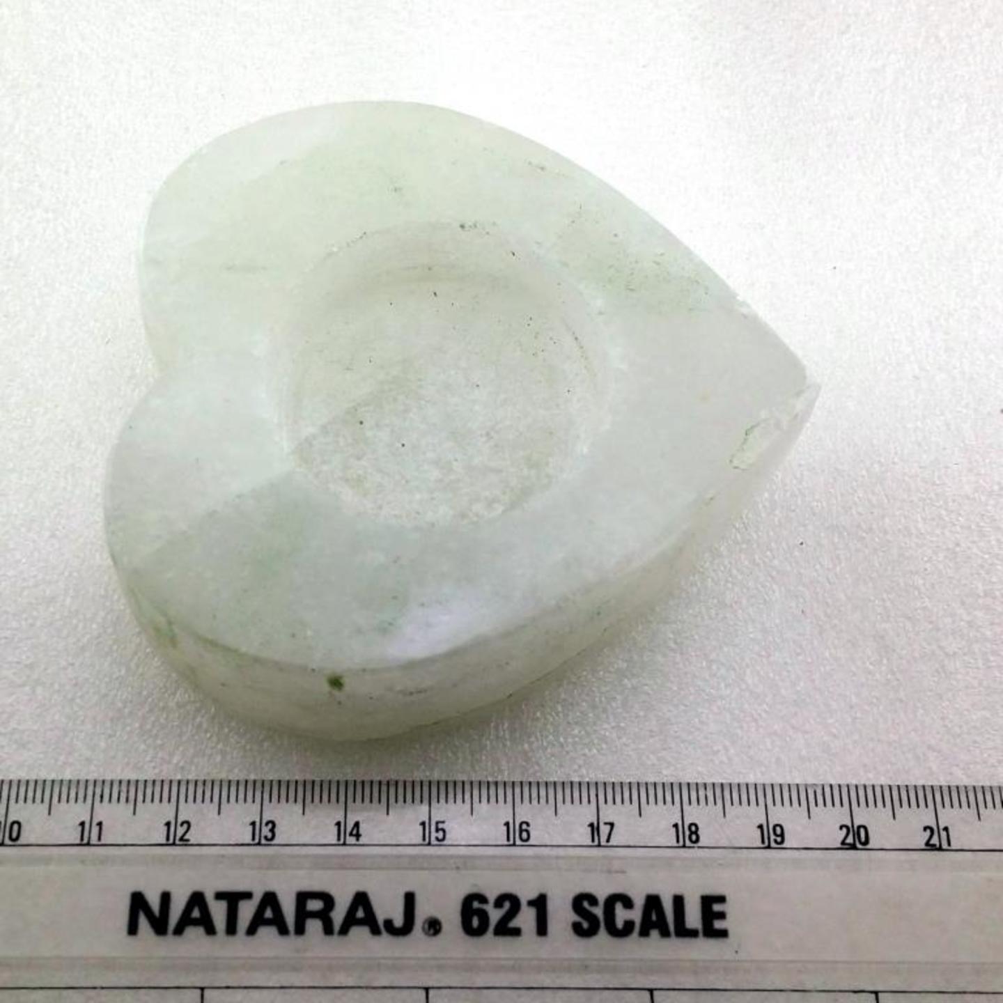 Heart shape T-Light stand in White  Quartz 