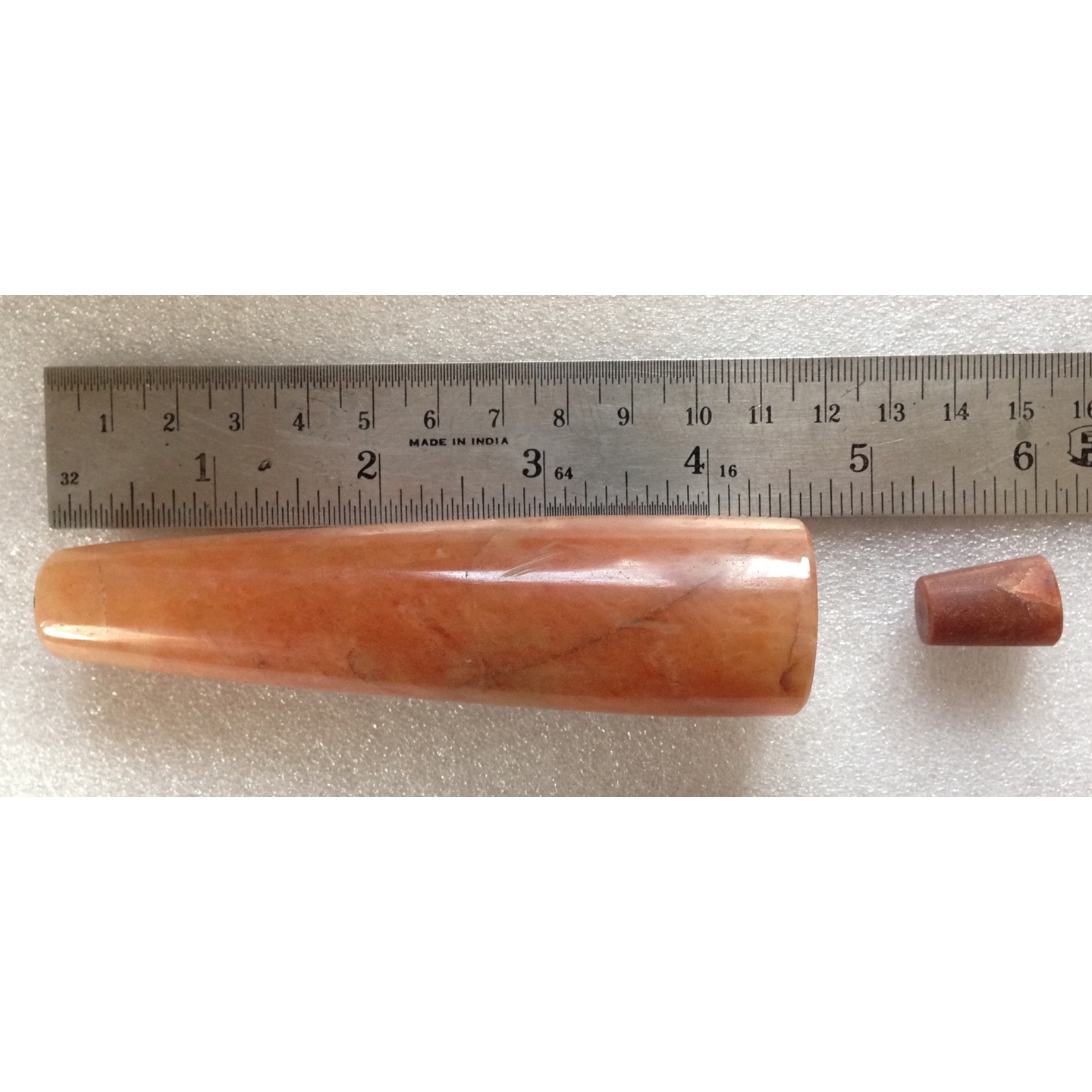 Natural Yellow Aventurine hand carved smoking Chillum with filter stone 