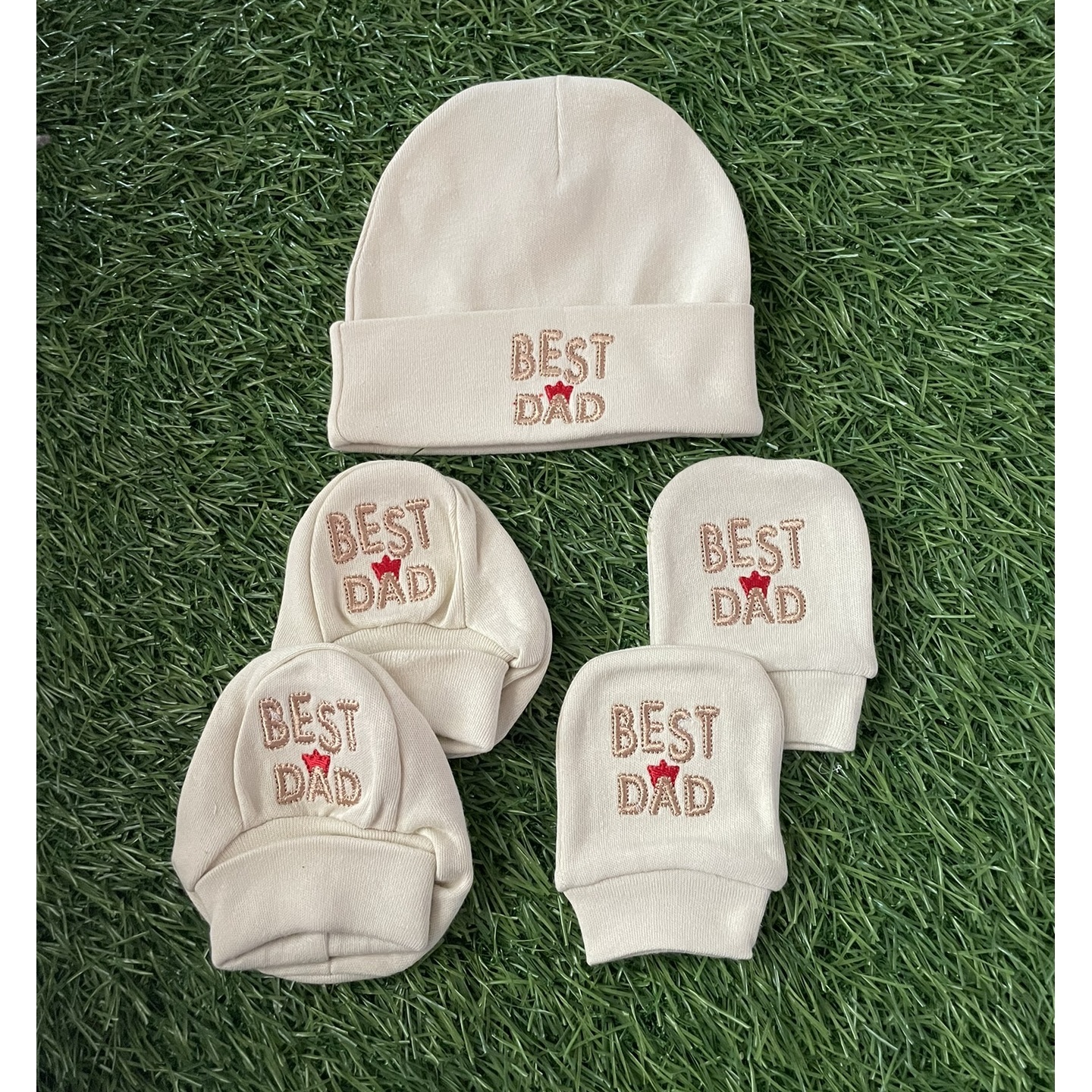 Cradle Togs Newborn Baby Cap Mitten Booties Set