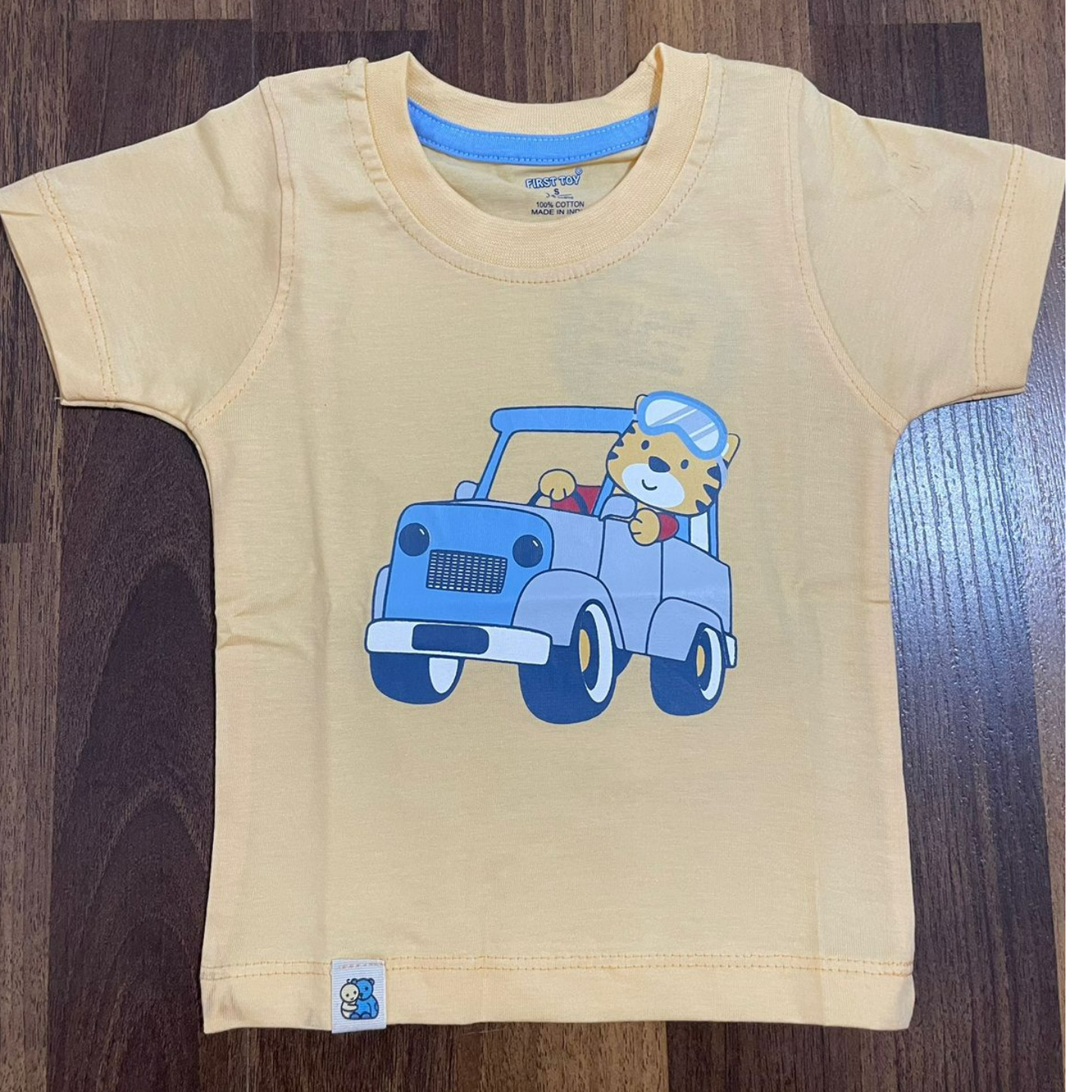 First Toy Round Neck T-Shirts Newborn Babyboy Infant Kids Car 