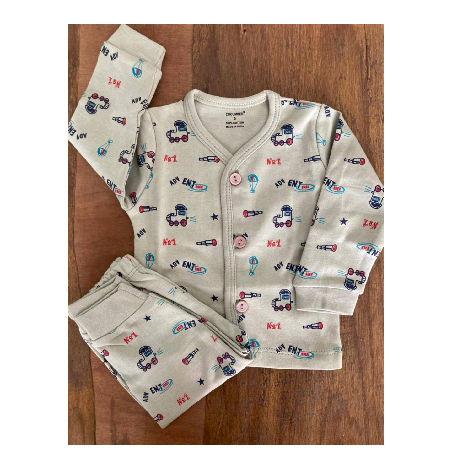 Cucumber Full Sleeves Pyjama Set Rs 270 Made In India New Born Size