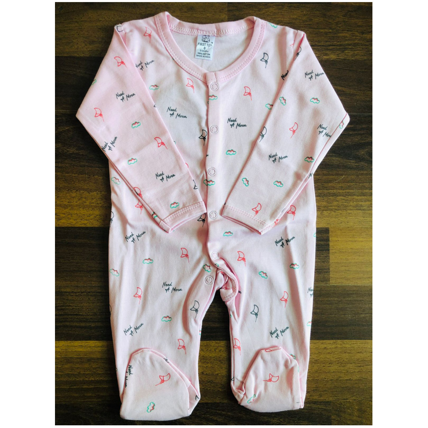 First Toy Baby Rompers Pink 0-3 Months