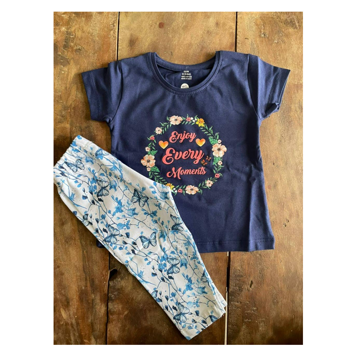 Cucumber Club Half Sleeves Top & Leggings Rs 330 Only Made In India 0 to 12 Months Size