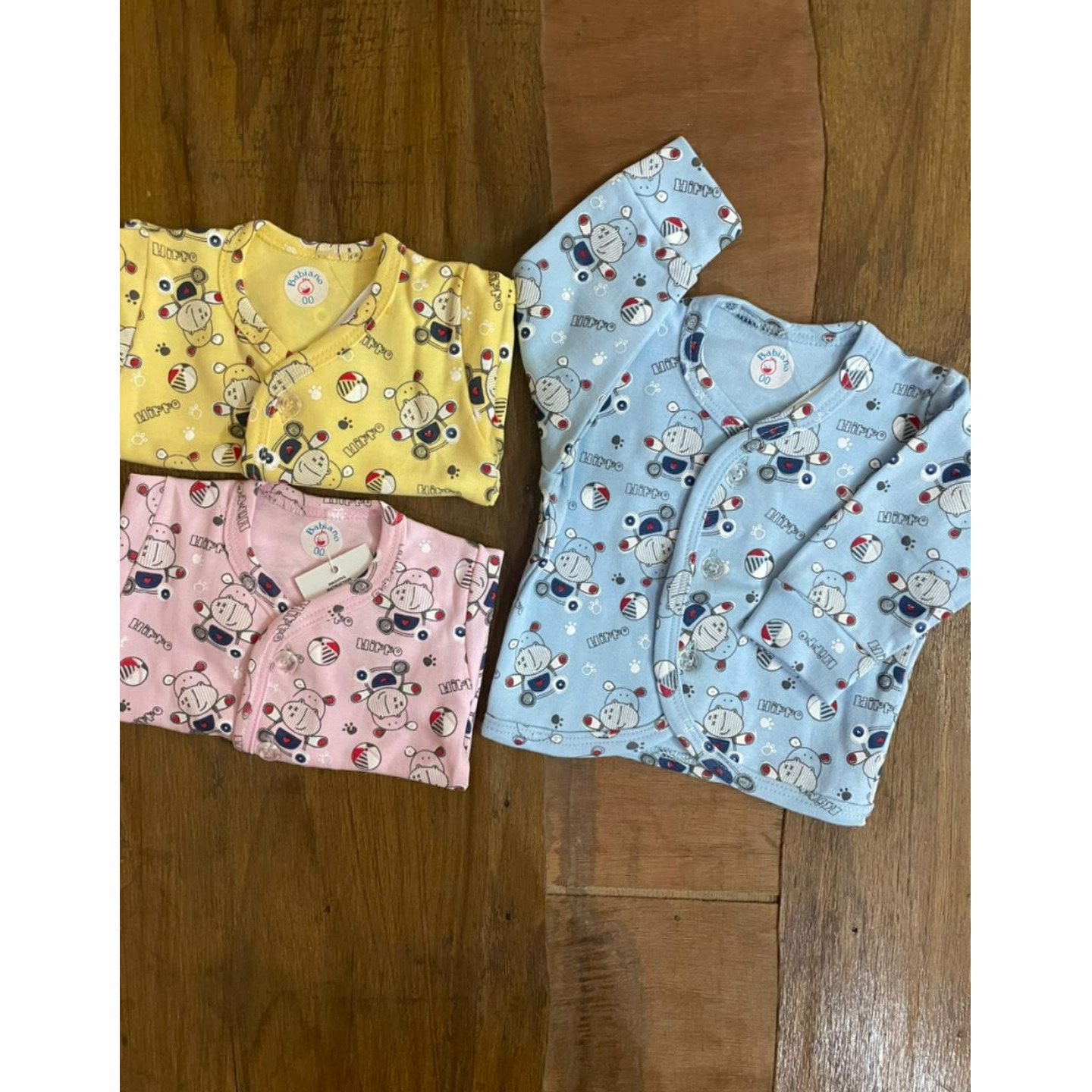 Babiano Baby Infant Kids Full Sleeves Top Front Button (Pack of 3) Pre-Mature Size