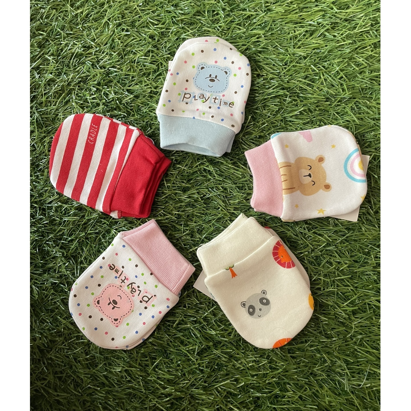 Cradle Togs Mittens New Born Babies Pack of 5