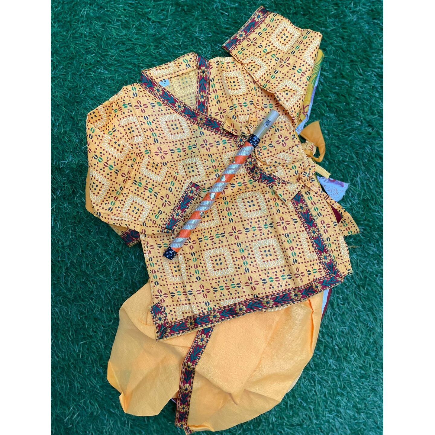 Baby Boy Krishna Dress Jaipuri Print Design