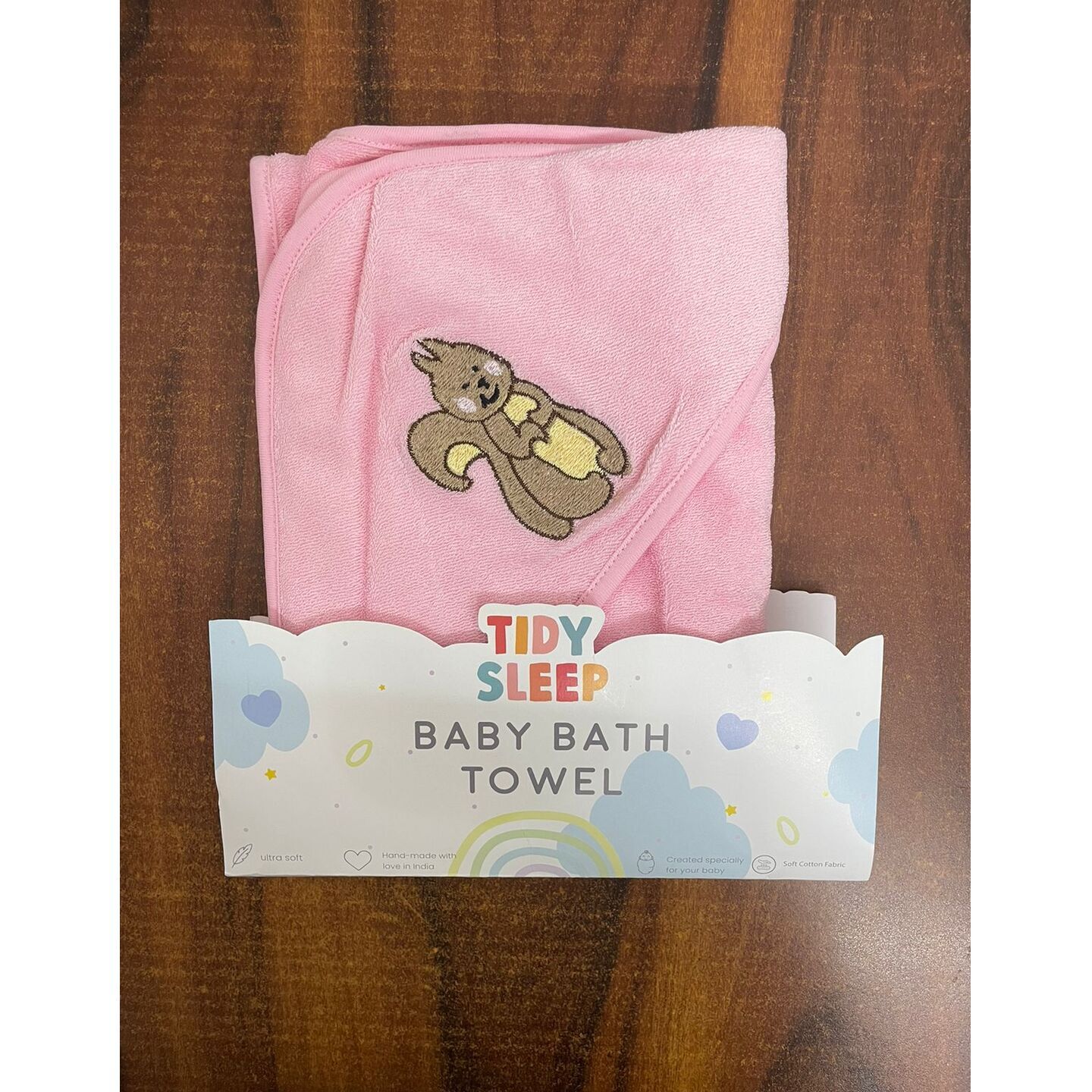 Newborn Infant Kids Tidy Sleep Towels Pink