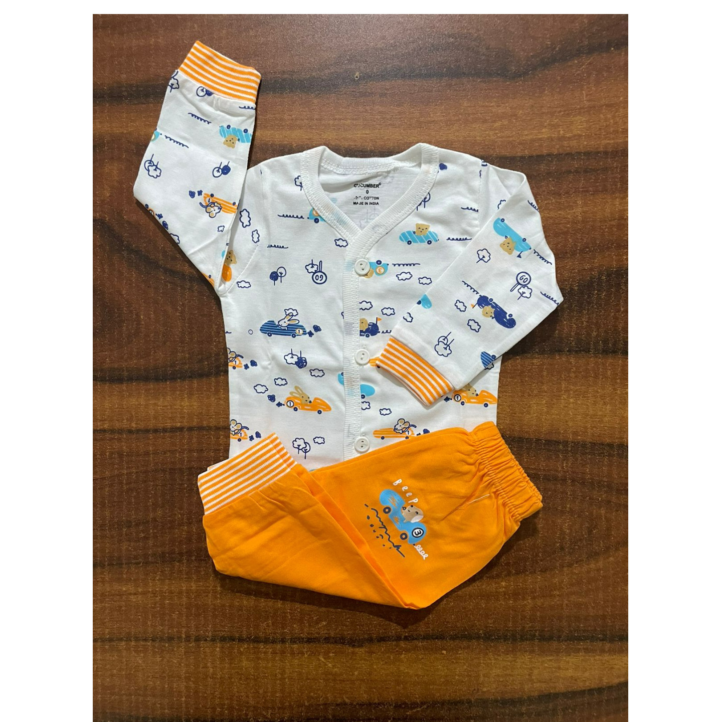 Newborn Infant Baby Cucumber Full Sleeves Pyjama Set of Rs 260 Upto 12 Months