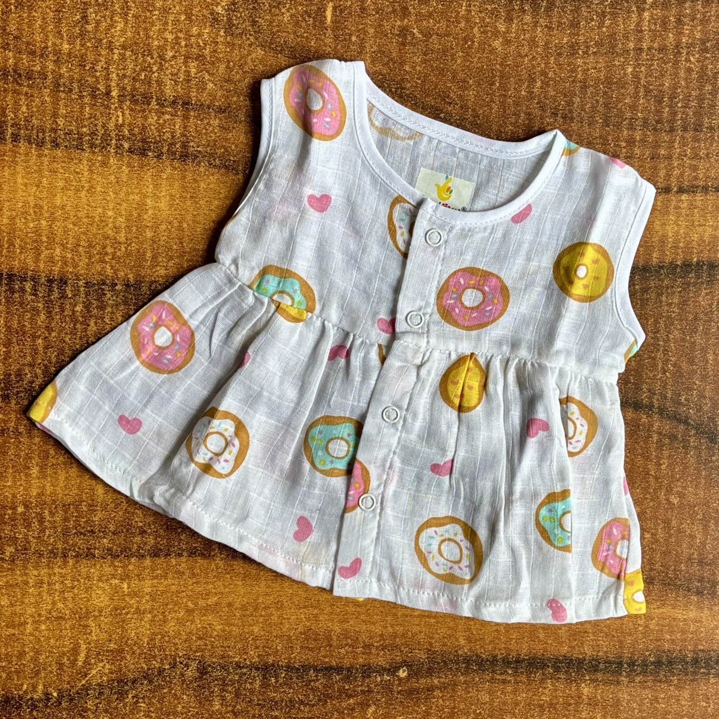 Precious One Muslin Cotton Frock Jabla Newborn