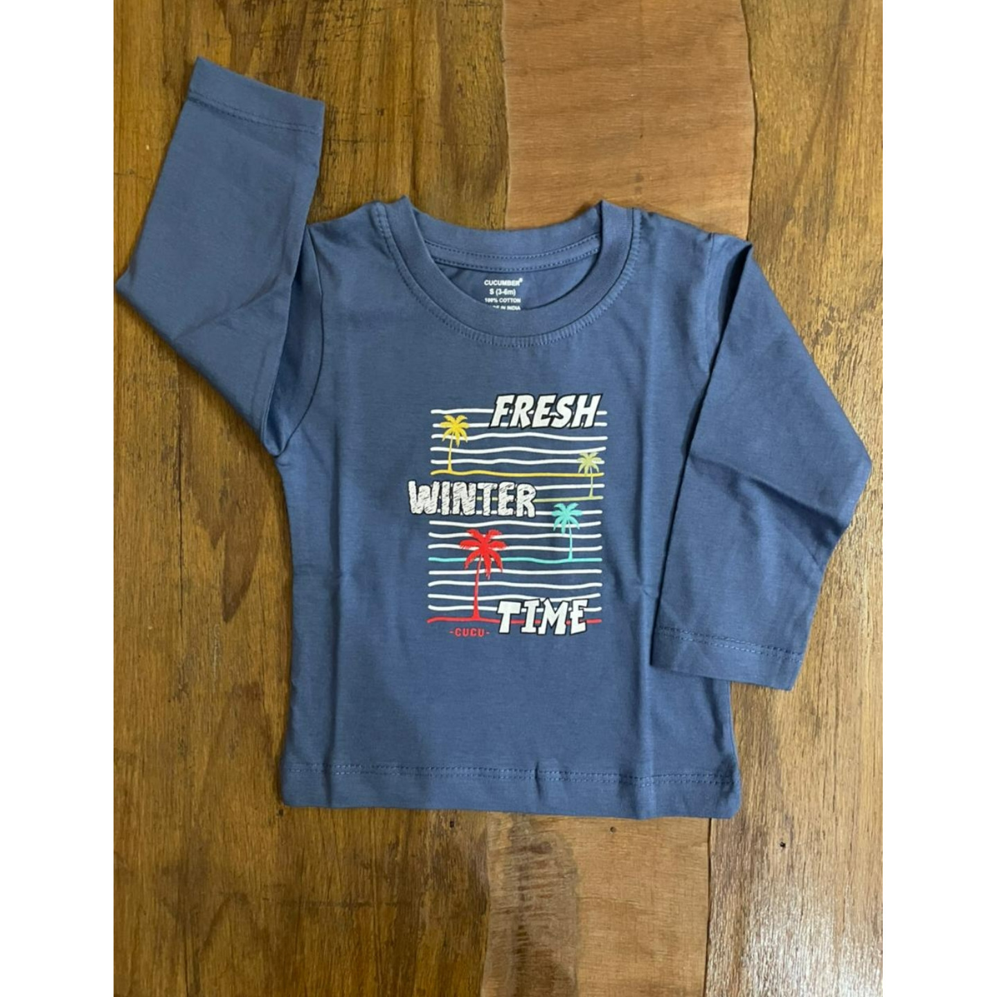 Cucumber Full Sleeves T-Shirts Made In India 0 to 3 Years