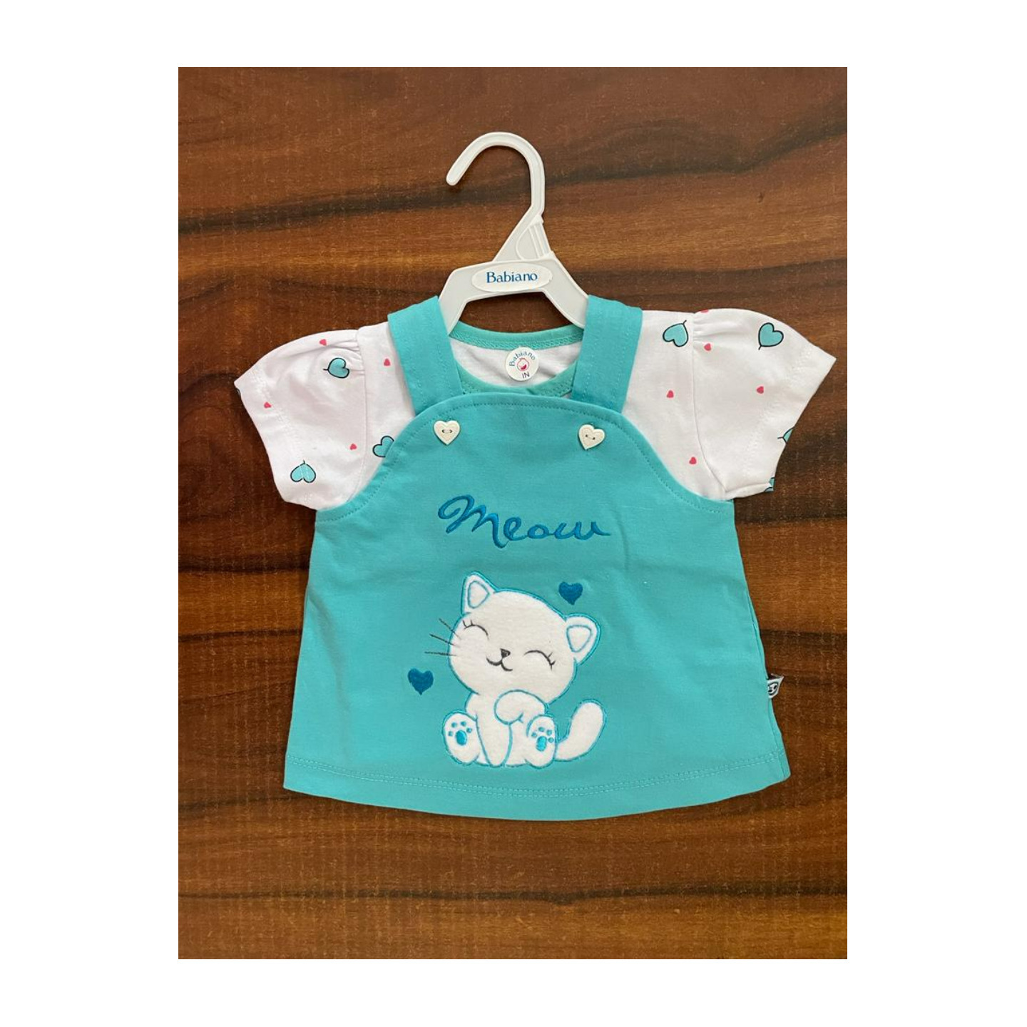 Babiano Girls Meow PINAFORE SET Rs 520 Only Small to 1.5 Years Size