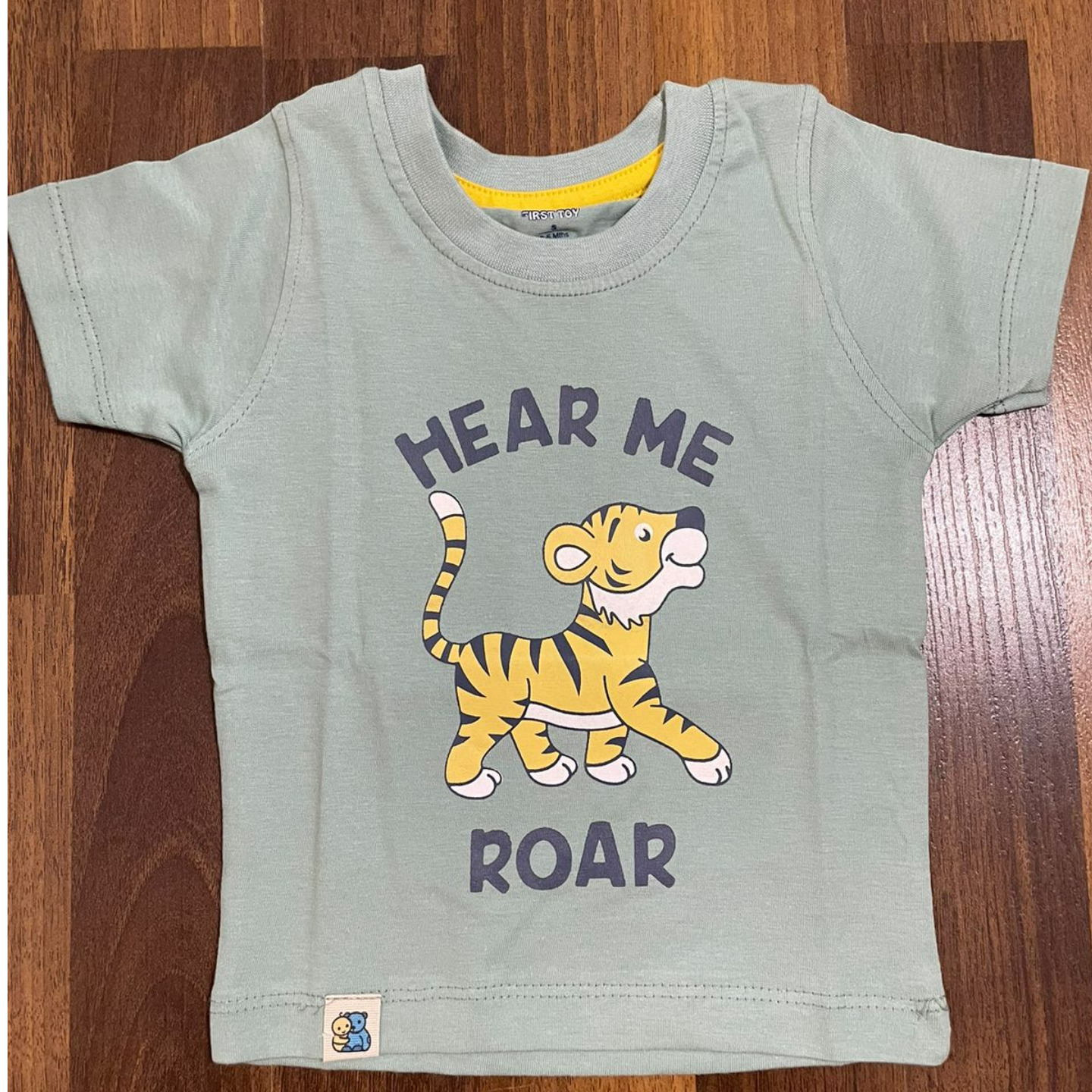 First Toy Round Neck T-Shirts Newborn Babyboy Infant Kids Tiger