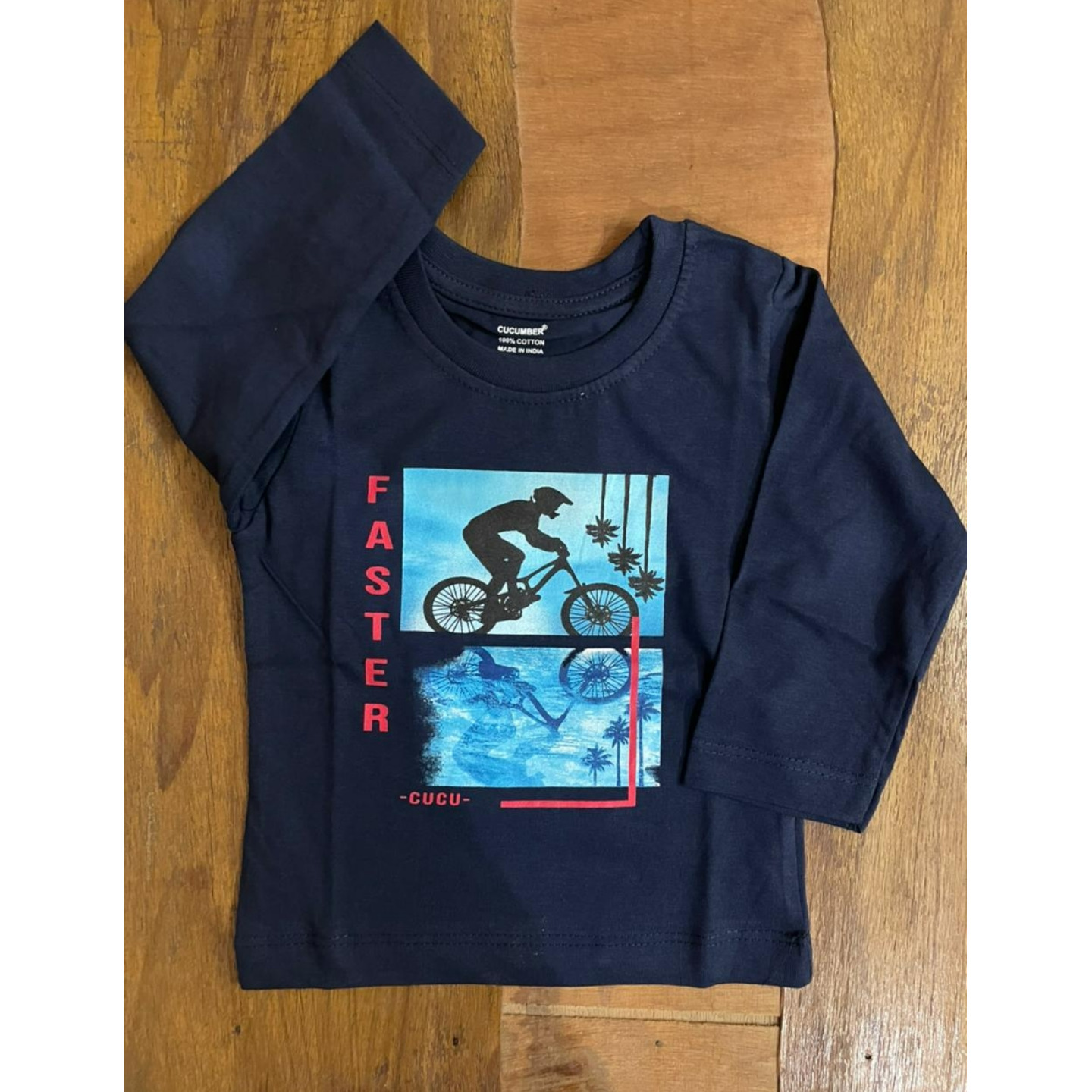 Cucumber Full Sleeves T-Shirts Made In India 0 to 3 Years