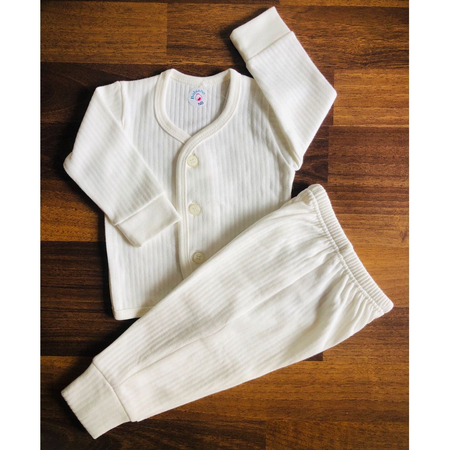 Babiano Thermal Set Full Sleeves New Born Baby 3 to 6 Months White