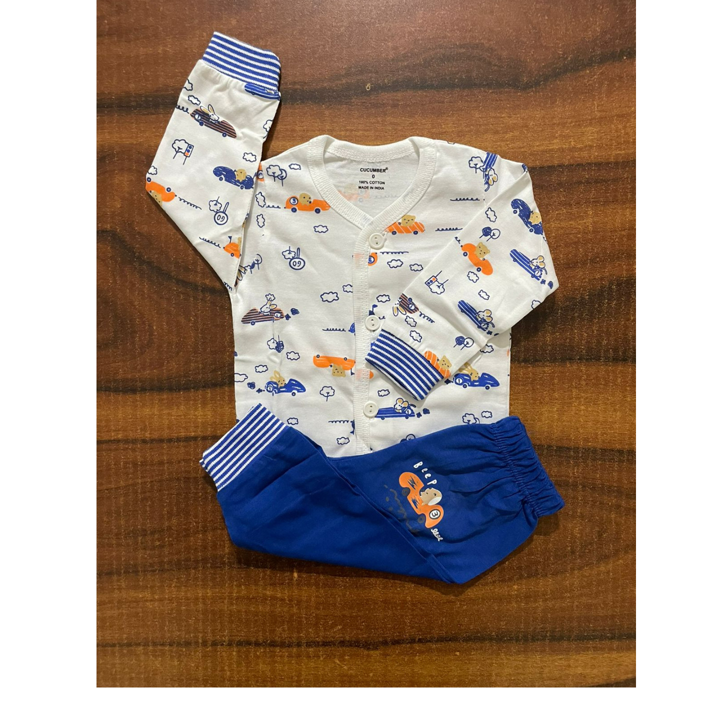 Newborn Infant Baby Cucumber Full Sleeves Pyjama Set of Rs 260 Upto 12 Months