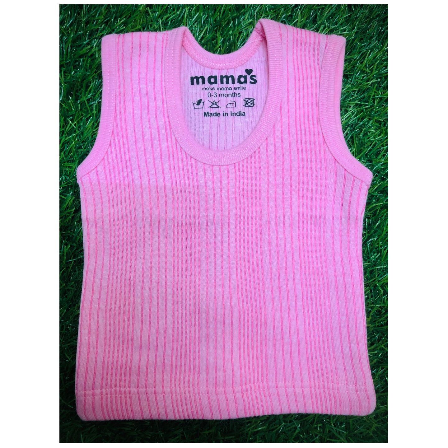 Mamas Cut Sleeves Vests NewBorn to 3 Years Pink