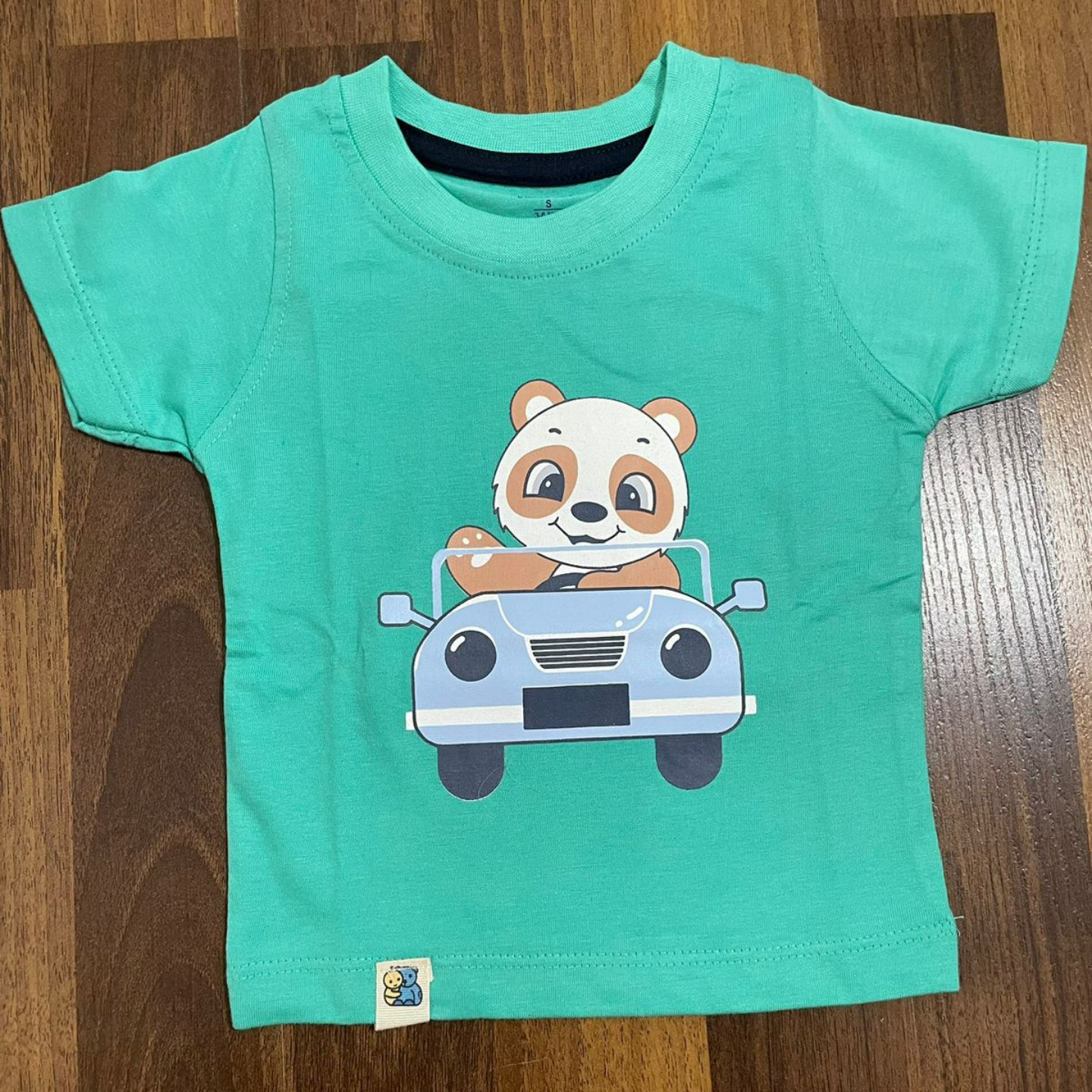 First Toy Round Neck T-Shirts Newborn Babyboy Infant Kids Teddy Car