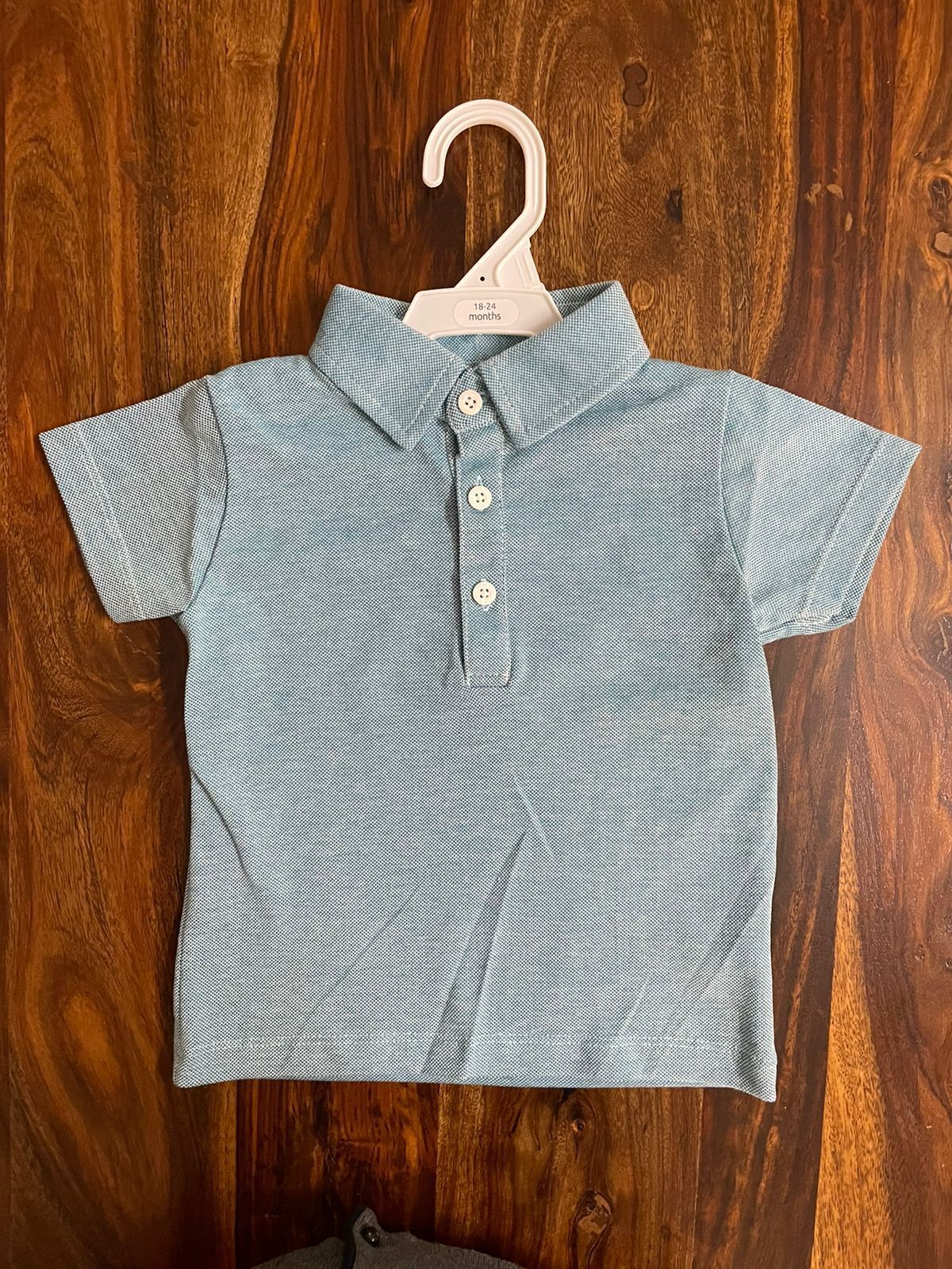 BabyNeeds Daily Wear Plain Collar Cotton T-Shirts Unisex BLUE COLOR