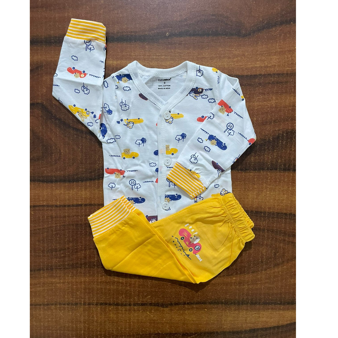 Newborn Infant Baby Cucumber Full Sleeves Pyjama Set of Rs 260 Upto 12 Months