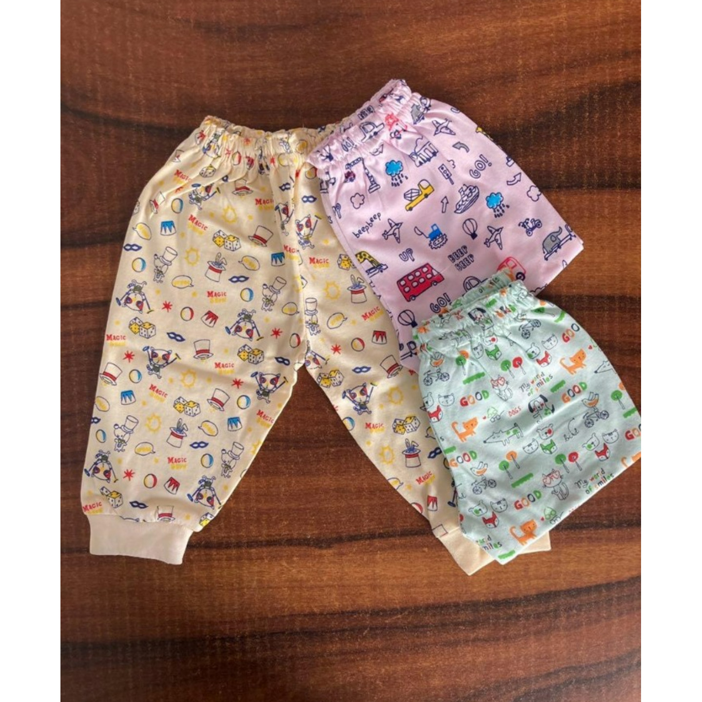 Cucumber Full LowerPajama Pack of 3 Rs 250 Made In India New Born Size