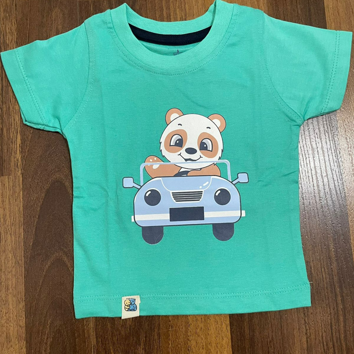 First Toy Round Neck T-Shirts Newborn Babyboy Infant Kids Teddy Car