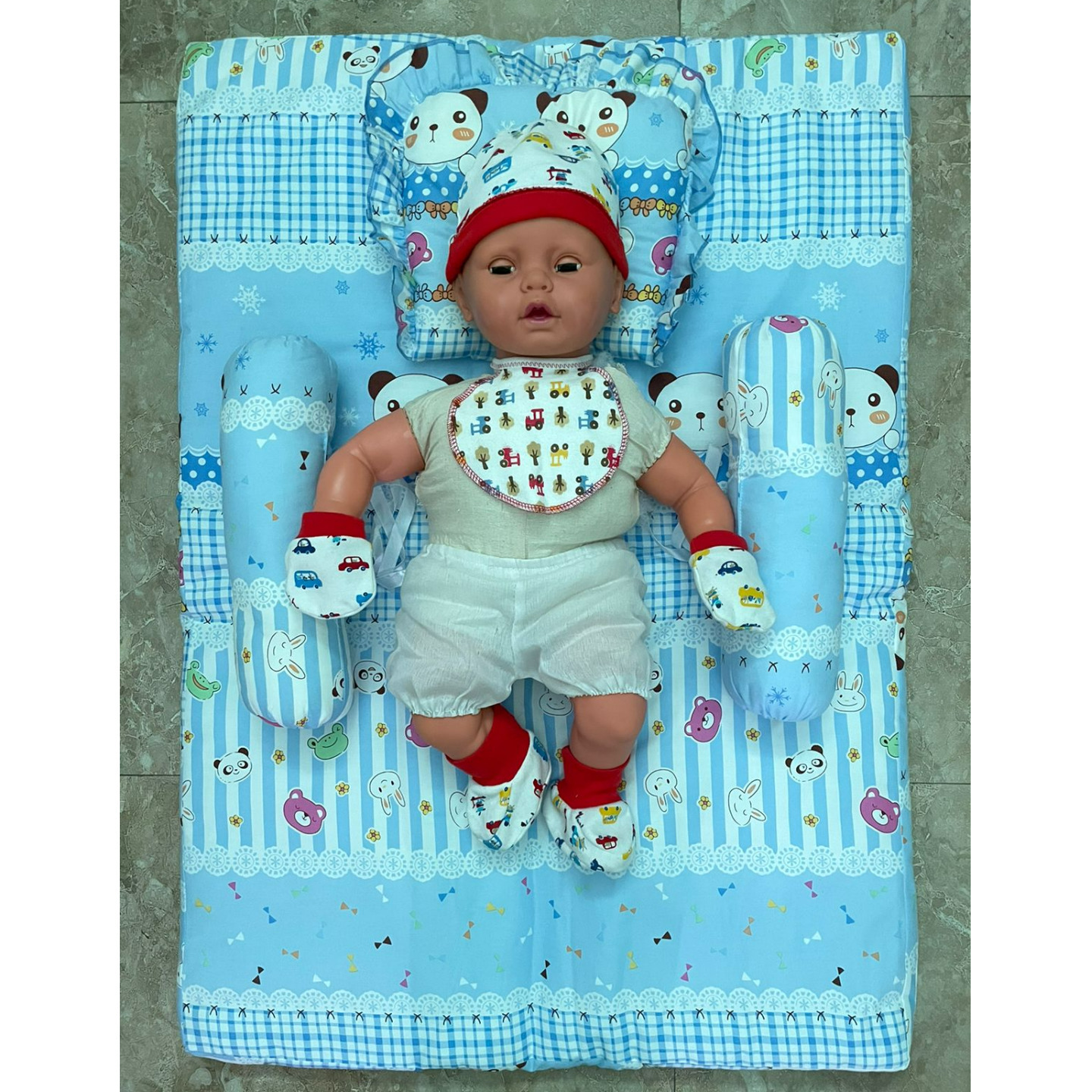 Newborn Baby Infant Cradle Togs Bedding SetMattress Set of 4Pcs