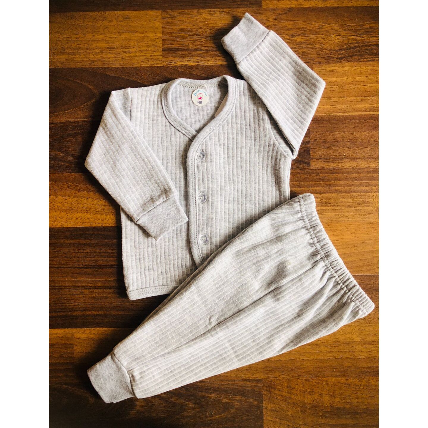 Babiano Thermal Set Full Sleeves New Born Baby (6 to 12 Months) Grey
