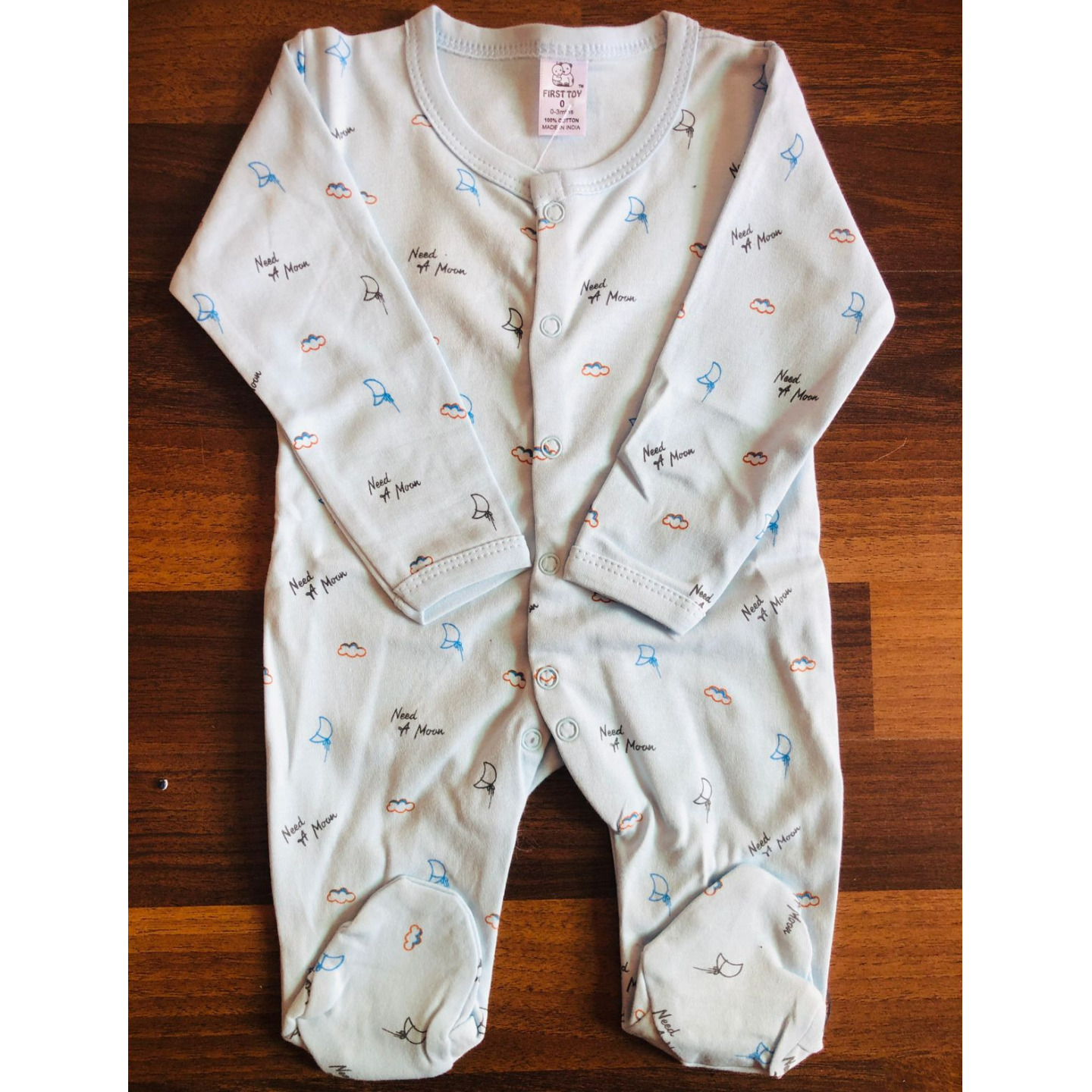 First Toy Baby Rompers Baby Blue 6-9 Months