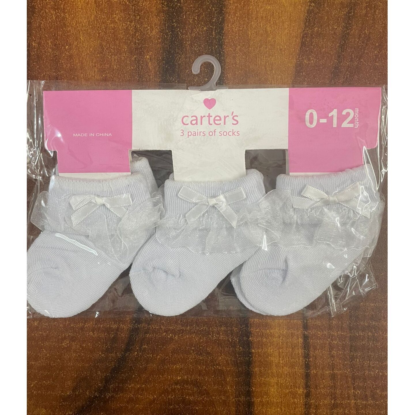 Carter Pack of 3 Socks 6 to 12 Months