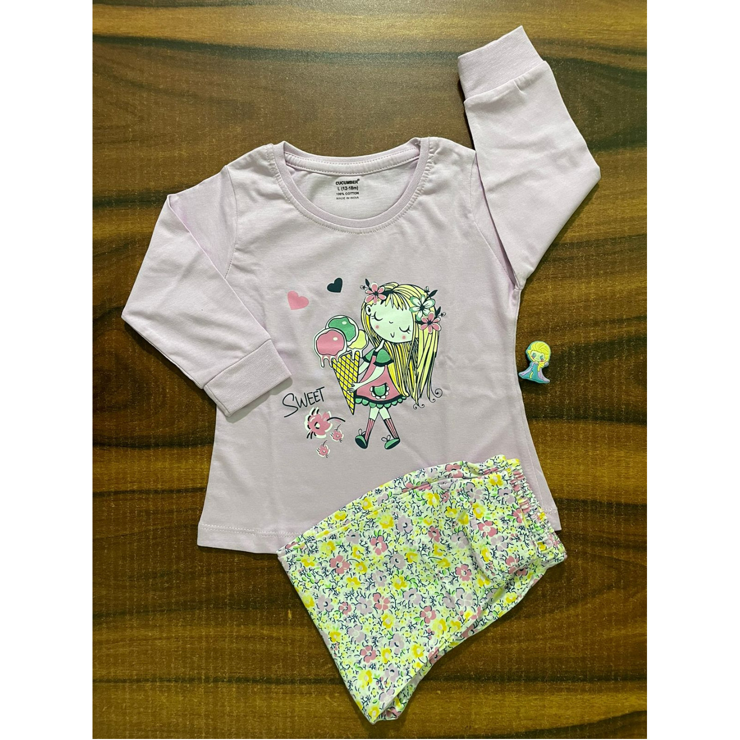 Infant Kids Cucumber Club Full Sleeves Sets for Babygirl upto 3 Years