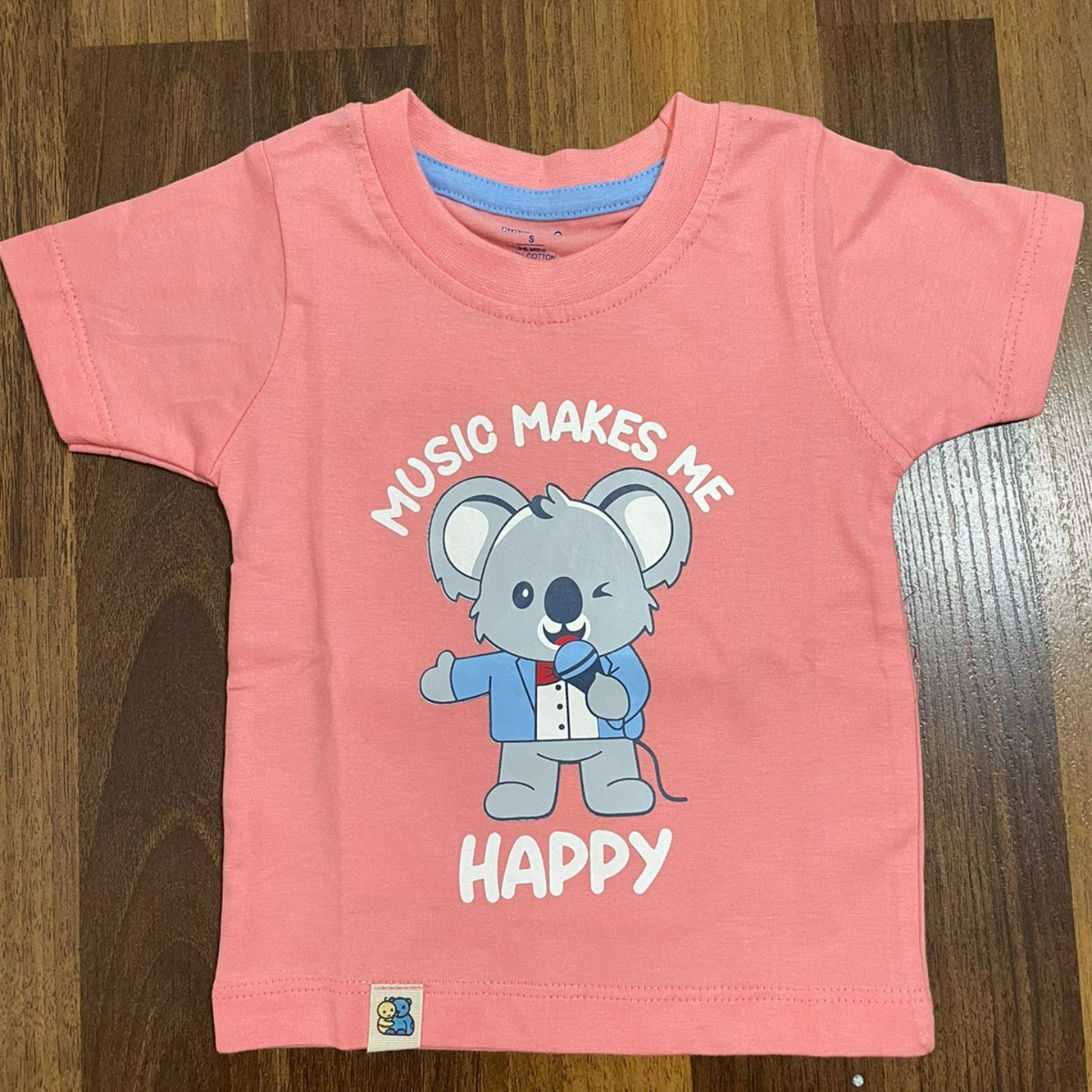 First Toy Round Neck T-Shirts Newborn Babyboy Infant Kids Happy Teddy