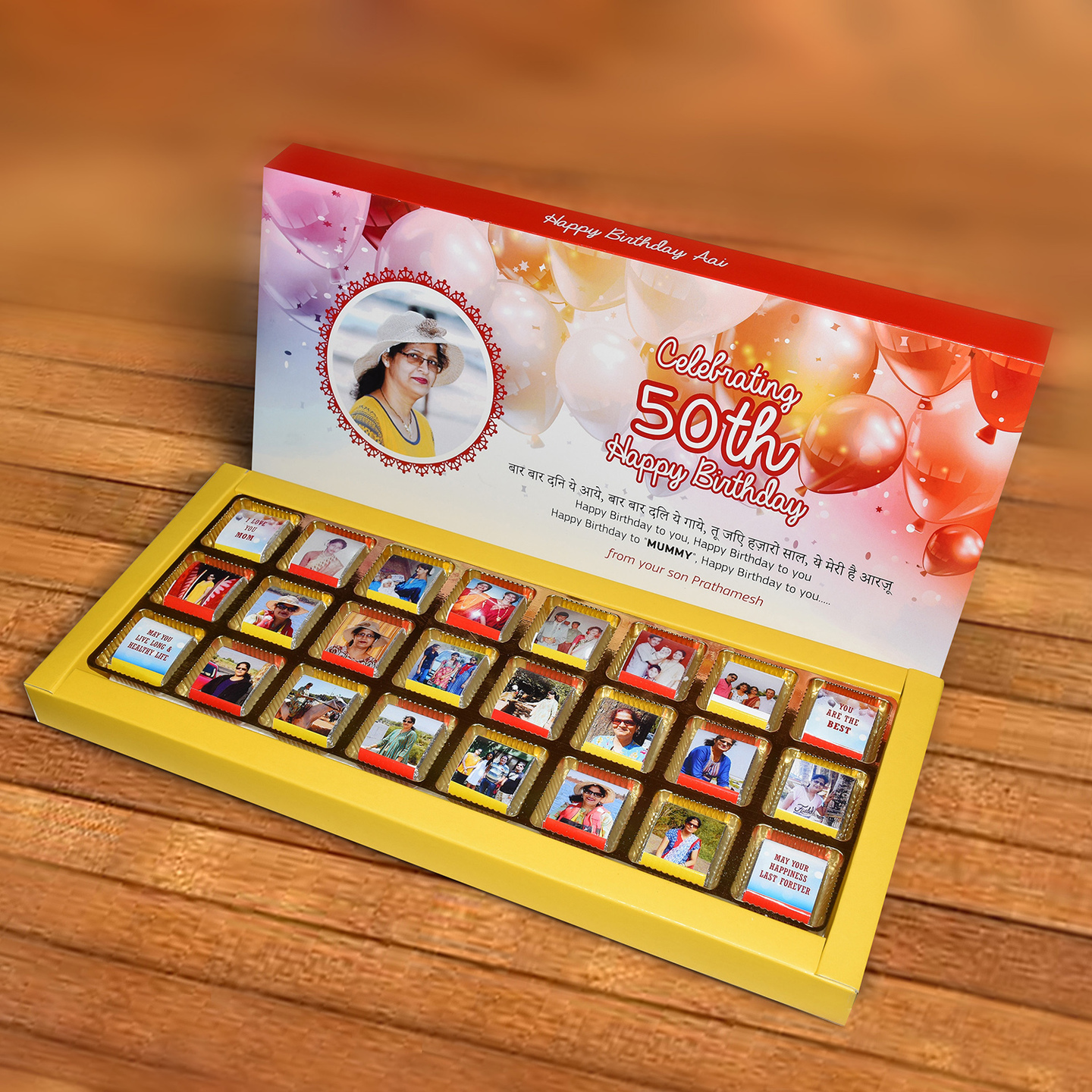 Birthday Gift, Personalized Chocolate Box