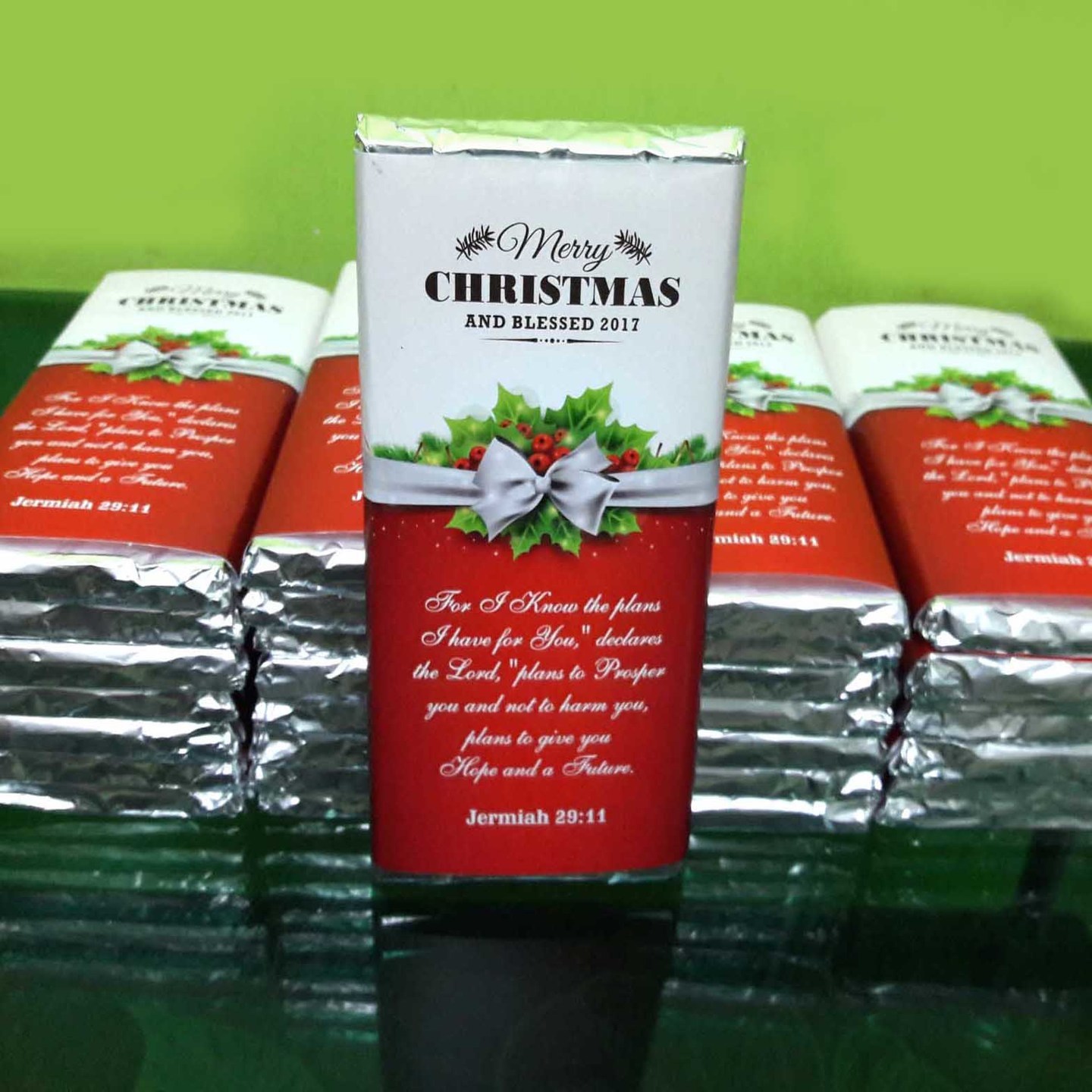 Christmas Gift, Personalize Chocolates -10 Bars