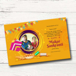 Makar Sankranti Gift Box, Personalized Assorted Chocolate (1 Bar + 9 Cubes)