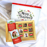 Christmas Gift Box, Personalized Assorted Chocolates 2 Bars + 9 cubes