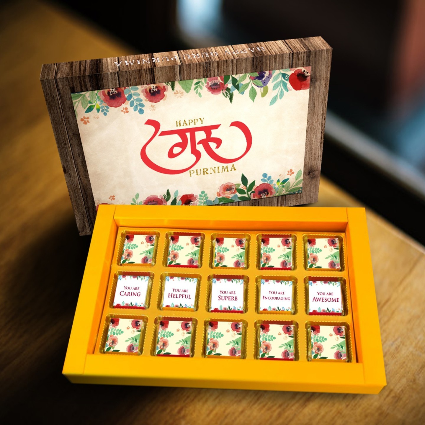 Guru Purnima Personalized Gift Box, Assorted Chocolates