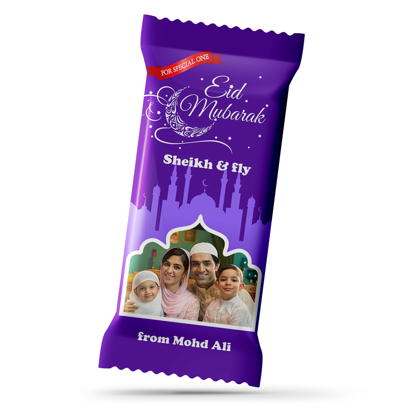 Eid Mubarak Gift, Personalize Chocolate Bar 100g