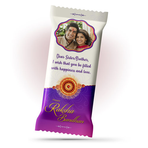 Raksha Bandhan Gift, Personalized Chocolate Large Bar 100g