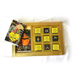 Birthday Gift Box, Personalized Assorted Chocolate (2 Bars + 9 Cubes + Greeting Card)