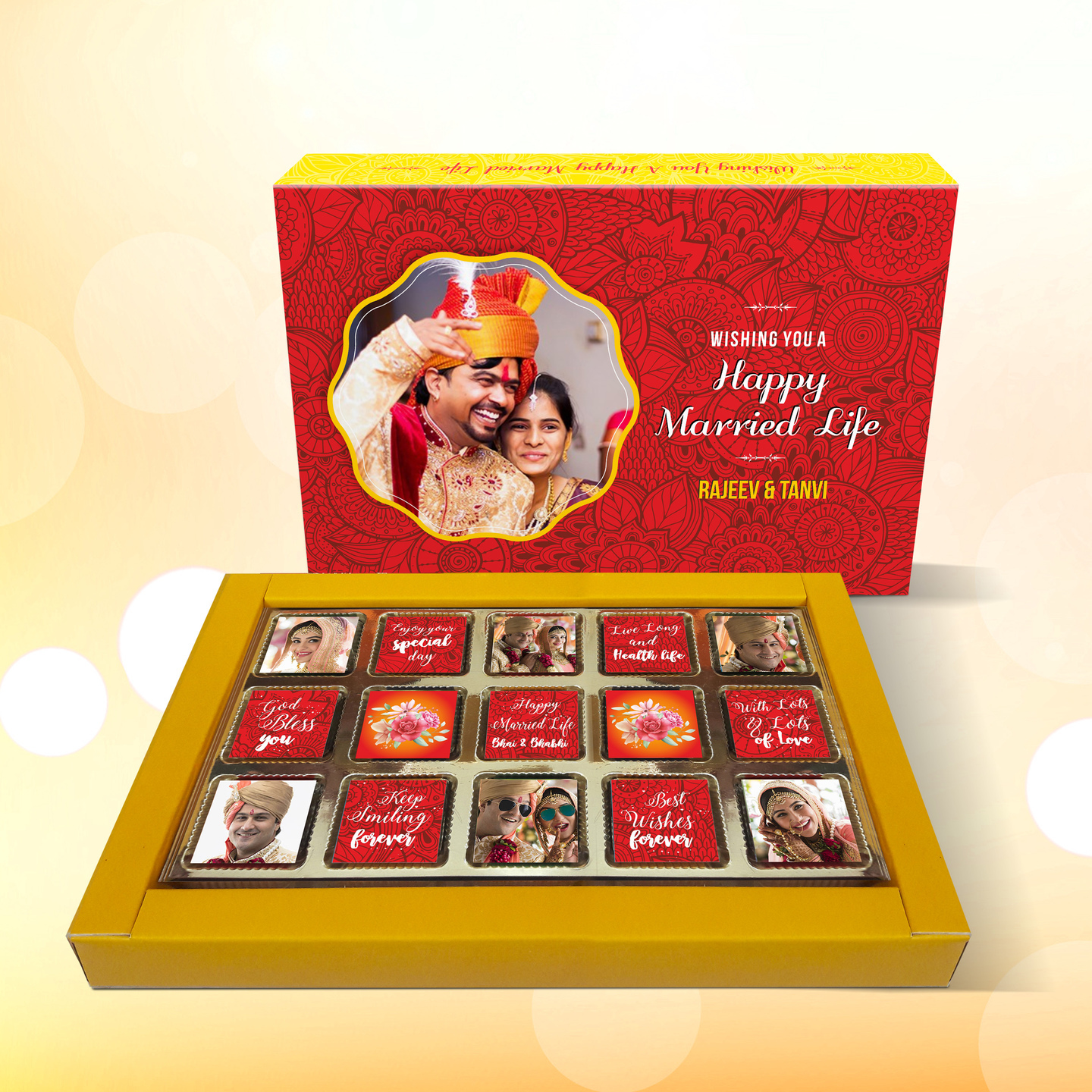 Wedding Personalized Gift Box, Assorted Chocolates
