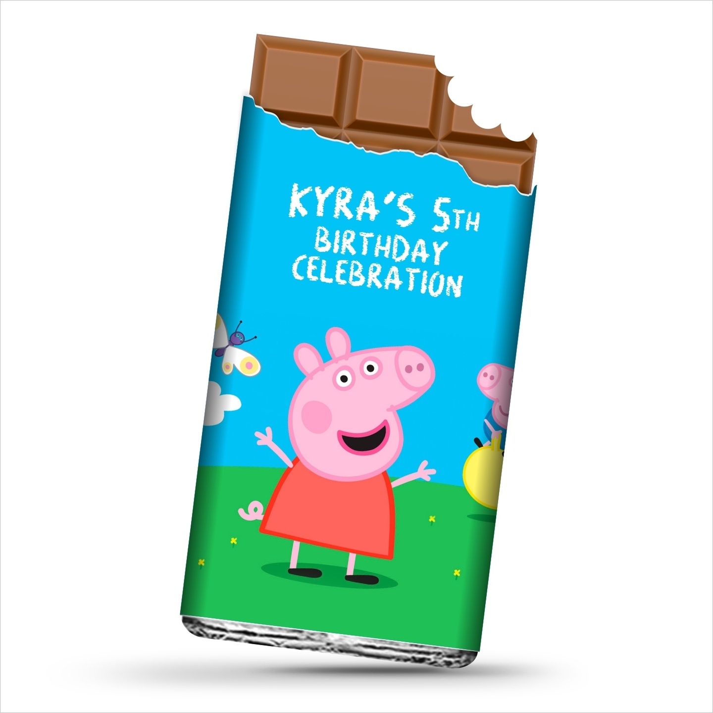 Birthday Return Gifts, Peppa Pig Personalize Chocolates -15 Bars