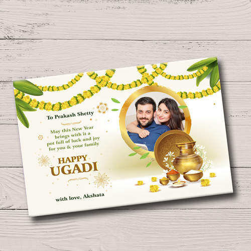 Ugadi Gift, Personalized Chocolate Box - 1B9C