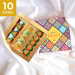 Diwali Phataka Personalized Gift Box, Assorted Chocolates - 10 boxes