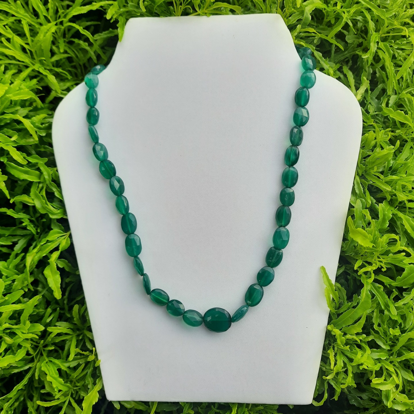 Green Onyx Necklace 16 Inch