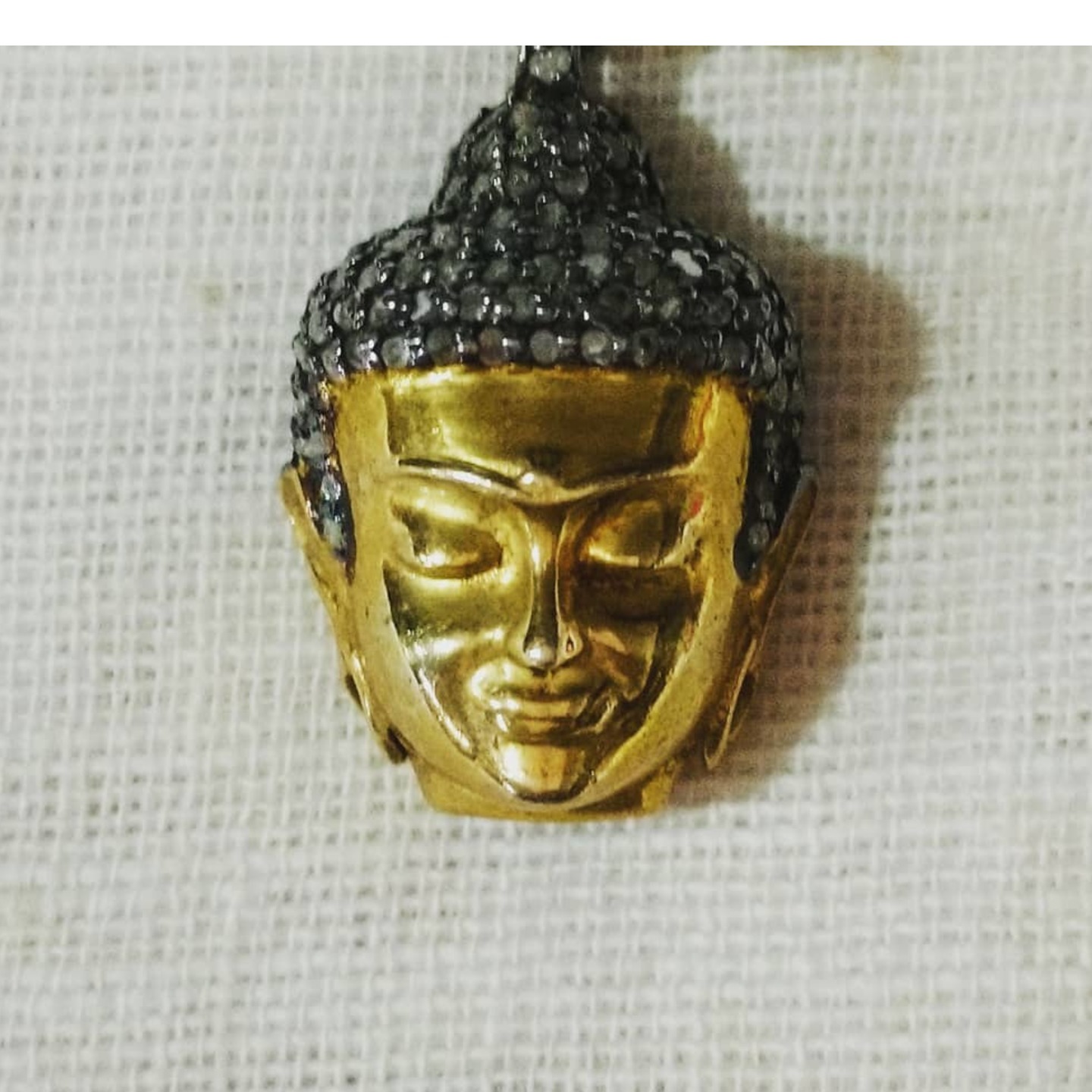 Buddha Pendent with Single Cut Diamond